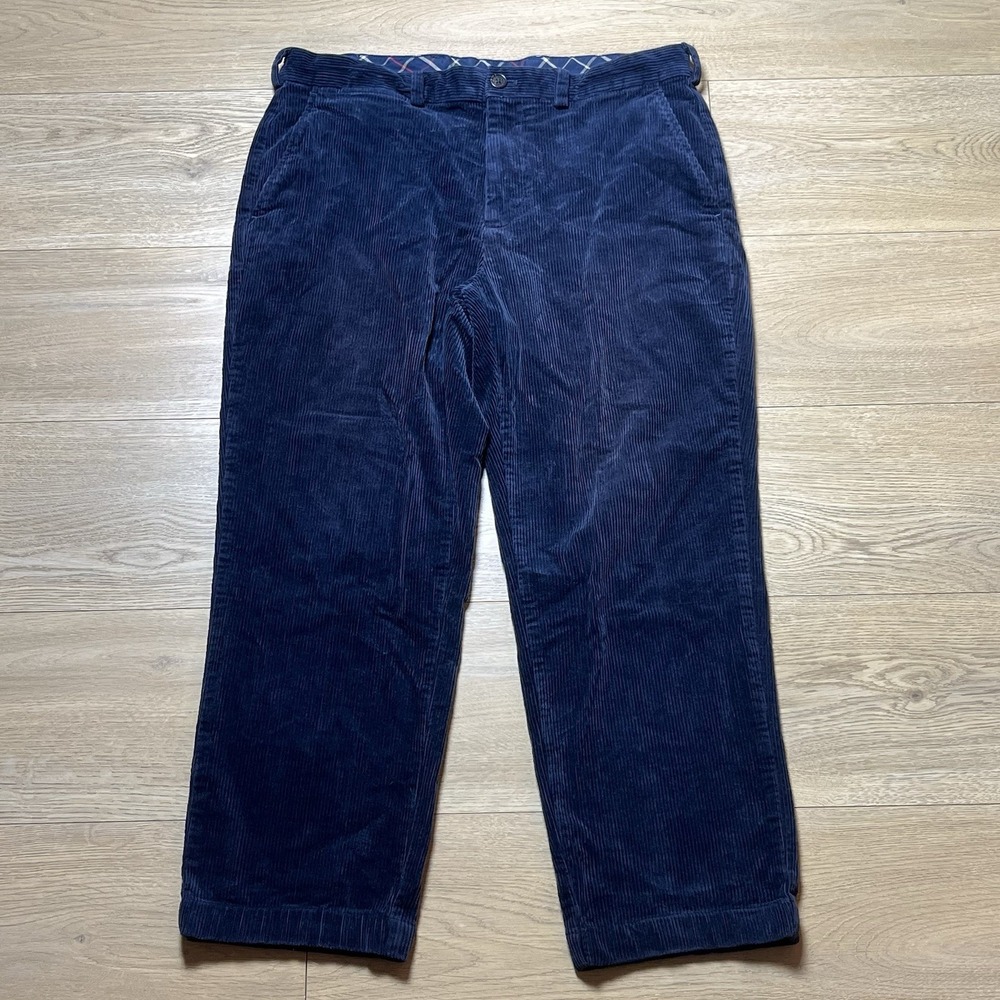 Brooks Brothers Clark Corduroy Pants Black W36 L30 100% Cotton Classic